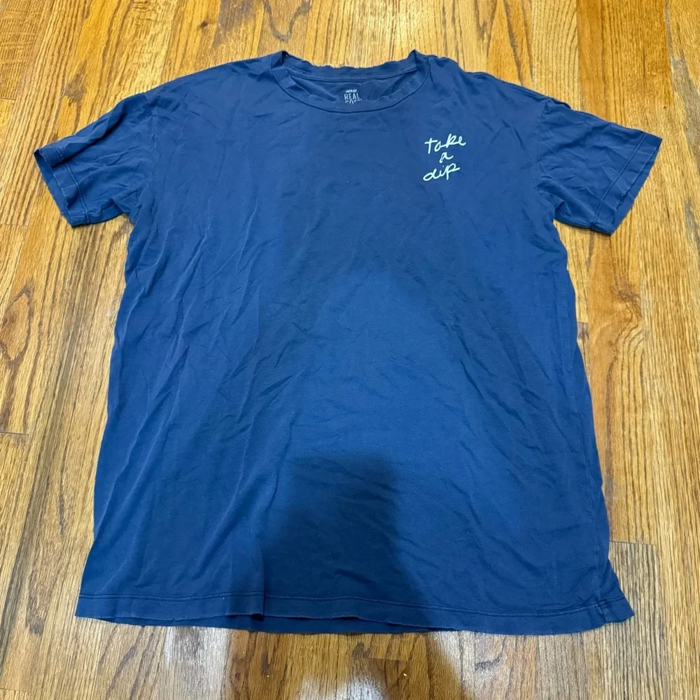 Aerie Navy Blue Graphic T-Shirt - Picture 1 of 2